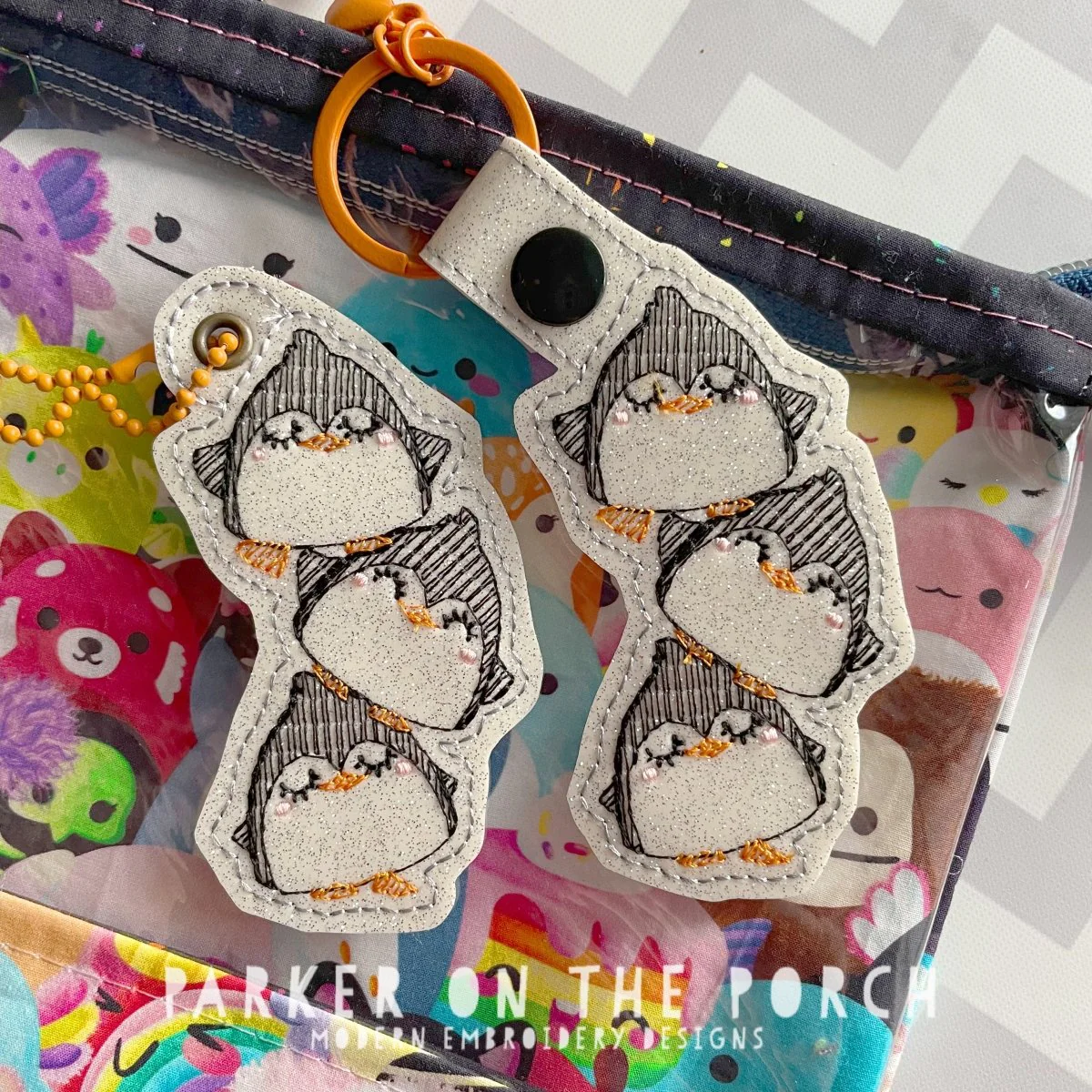 Digital Download- Winter Wonderland Collection - Stacked Penguin Snaptab and Charm Set