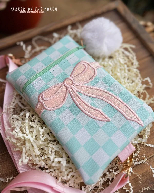Digital Download - Zipper Size 3 - Clean Stitch Bow Crossbody Zipper Bag - Image 2