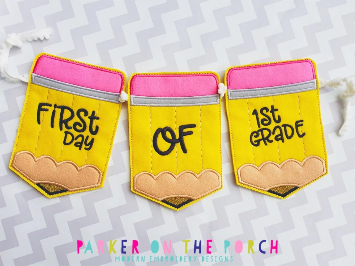 First / Last Day of School Banner Digital Embroidery Pattern - Image 5