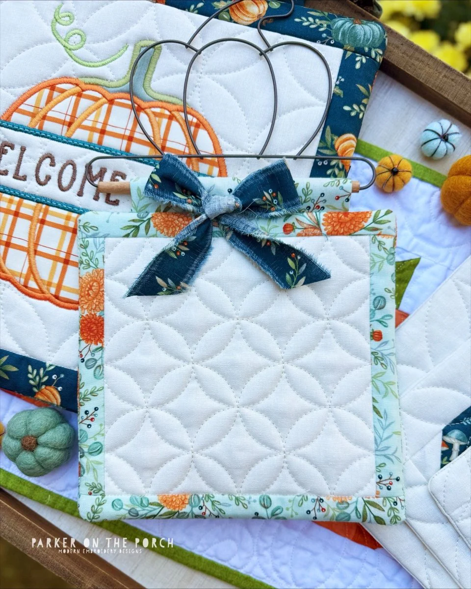 Plain Jane Mini Quilt - Orange Peel – Digital Embroidery Download