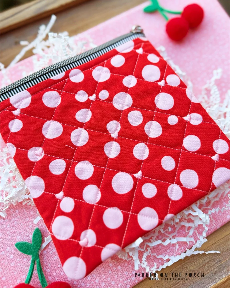 Quilted Heart Zipper Bag – Zipper Size 5 Top Zip- Digital Download - Image 2