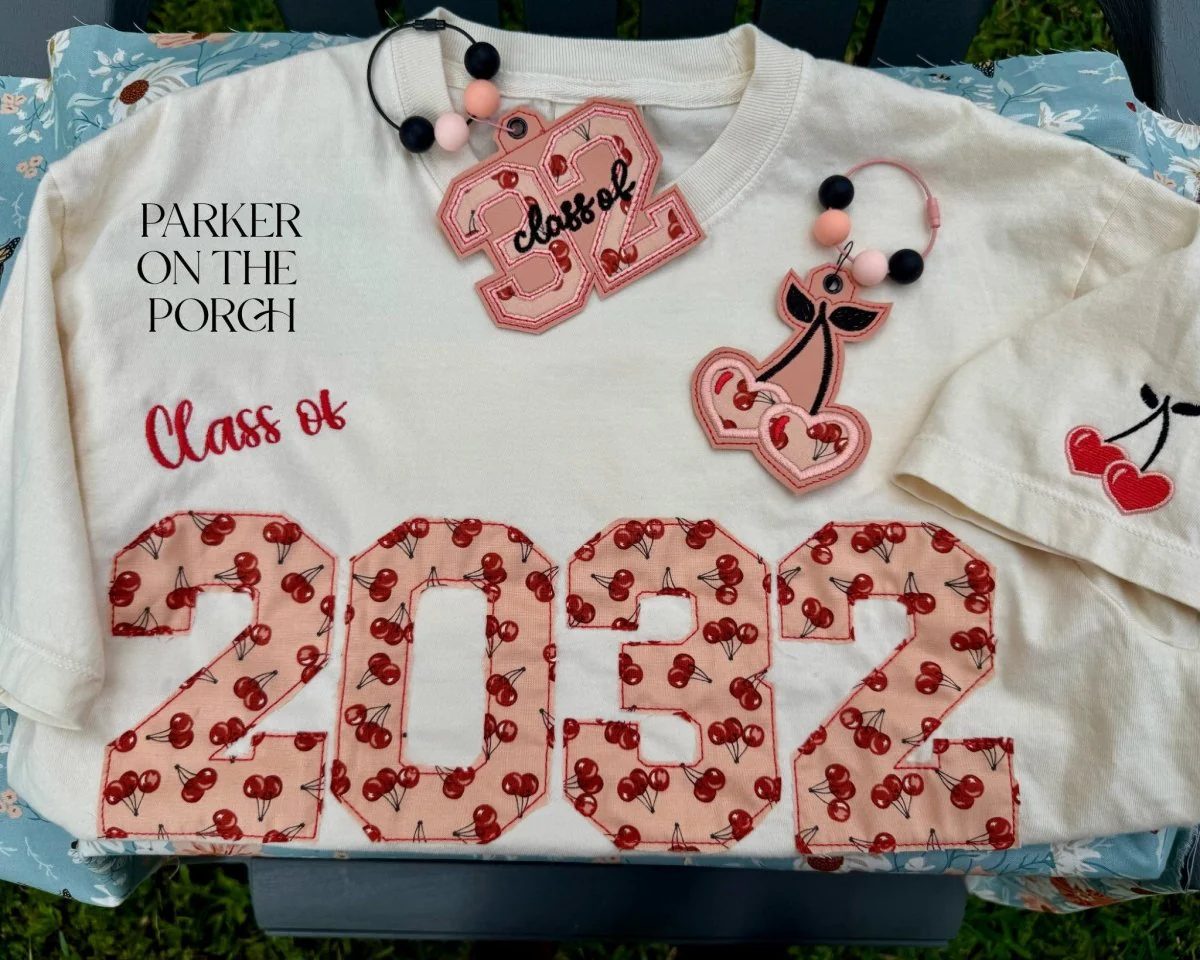Shabby Applique Font- Squad Numbers (0-9) - Digital Embroidery Pattern Download - Image 3