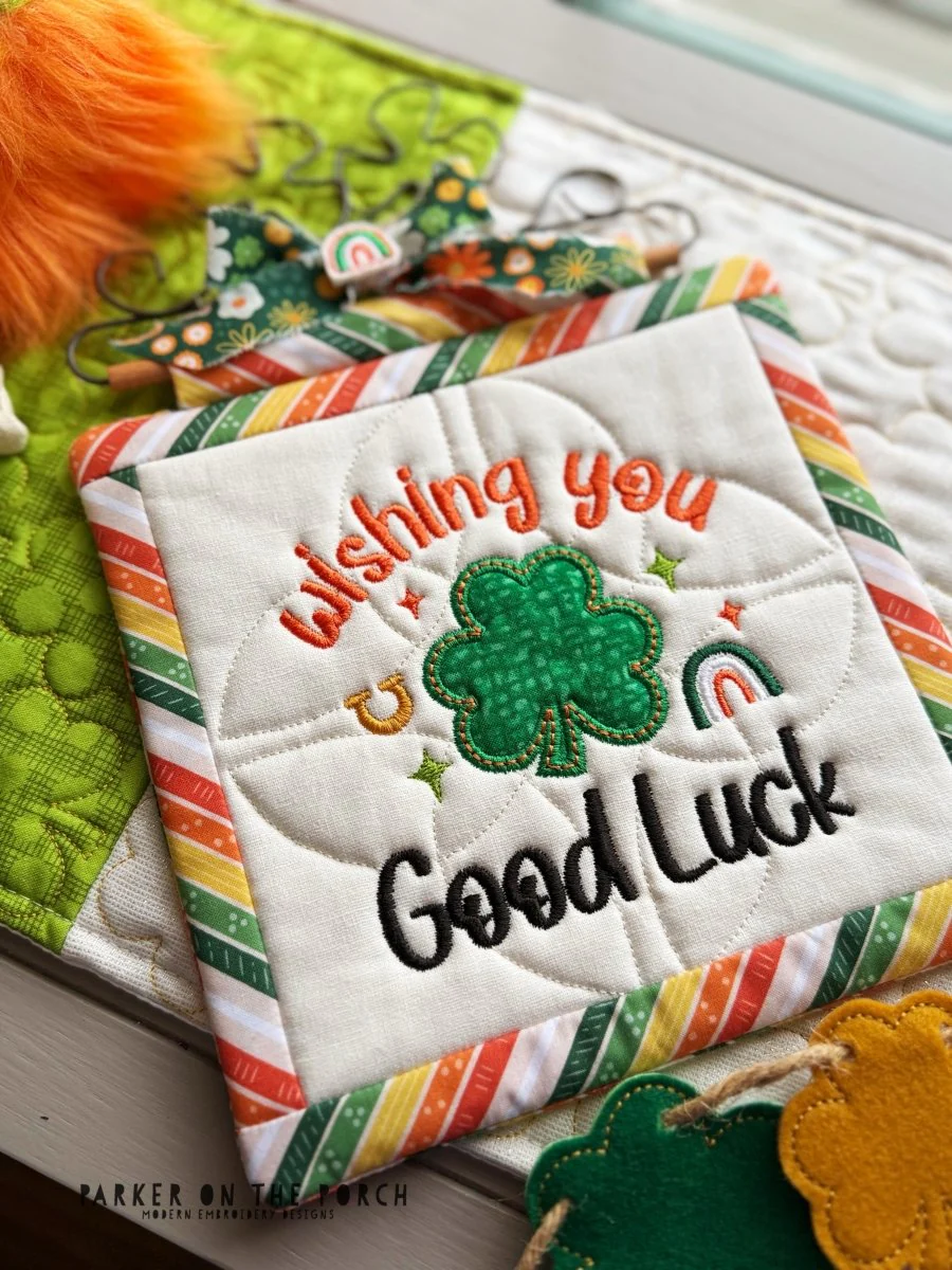 Wishing You, Good Luck Mini Quilt Embroidery Pattern  – Digital Download - Image 2